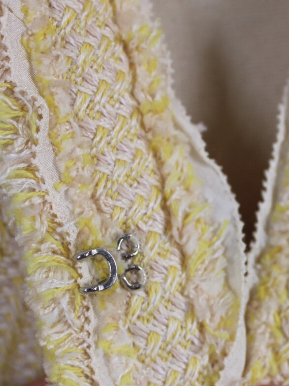 Lafayette 148 yellow tweed jacket - size 4 - Picture 5 of 6